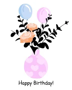 Birthday card. Stock Illustration
