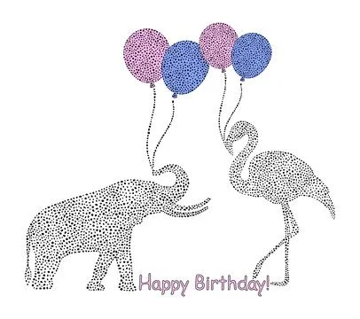 Birthday card. Stock Illustration