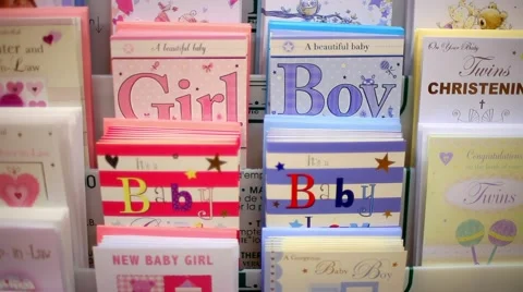 Birthday cards on stand Stock Footage 63604157