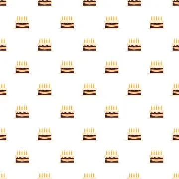 Birthday celebration cake pattern with numerous candles Stock Illustration
