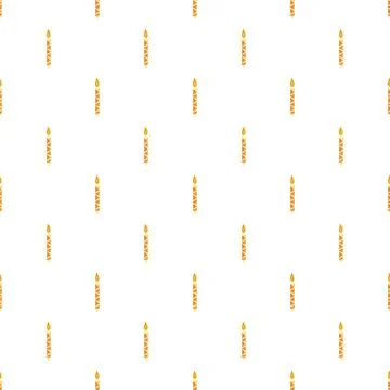 Birthday celebration candles seamless pattern on white Stock Illustration