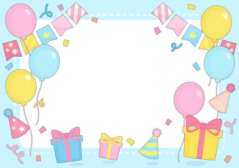 Birthday celebration frame 2 Stock Illustration