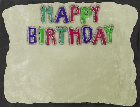 Birthday Chalkboard Border Stock-Illustration