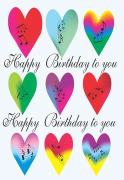 Birthday composition, Stock Illustration