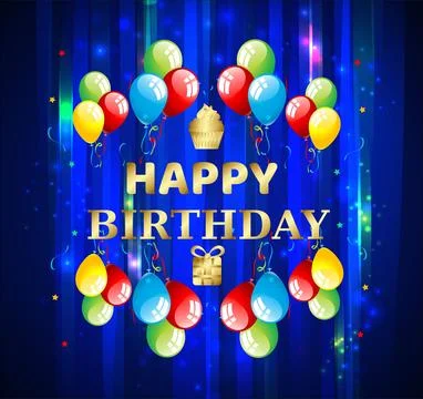 Birthday composition, Stock Illustration