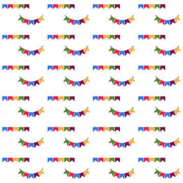 Birthday concept seamless pattern background.Colorful wallpaper vector illust 스톡 일러스트
