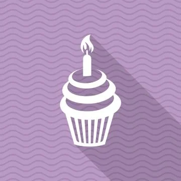Birthday cupcake Illustration