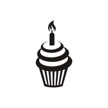 Birthday cupcake Stock-Illustration