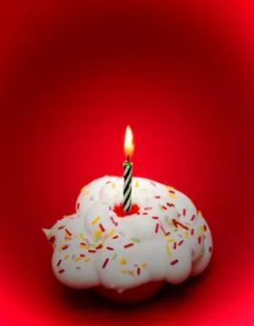 Birthday cupcake Stock Photos