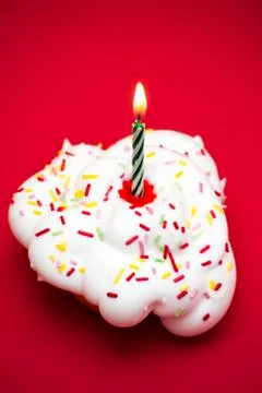 Birthday cupcake Stock Photos