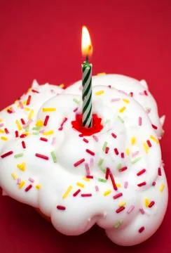 Birthday cupcake Stock Photos