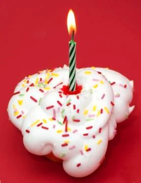 Birthday cupcake Stock Photos