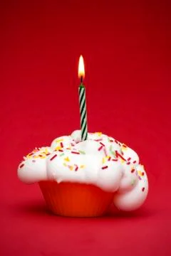 Birthday cupcake Foto stock