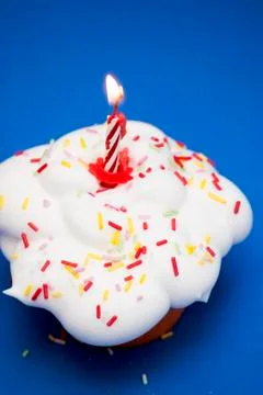 Birthday cupcake Foto stock