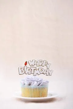 Birthday cupcake Foto stock