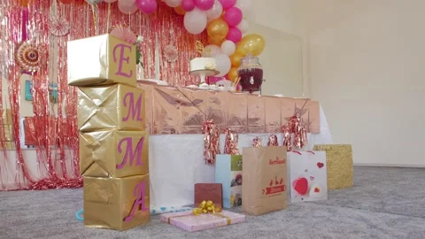 The Birthday Decorations Stock Footage 139714429