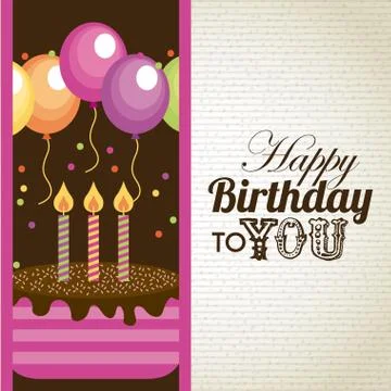 Birthday design over  pattern background, vector illustration Stock Illustration