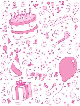 Birthday Doodle Stock Illustration