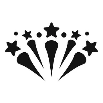 Birthday firework icon simple vector. Carnival party Illustrazione stock