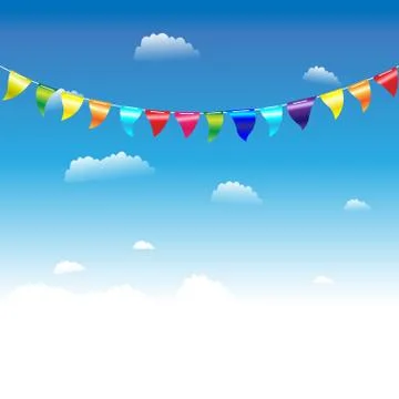 Birthday flags Stock Illustration