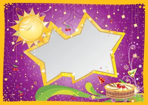 Birthday frame Stock Illustration