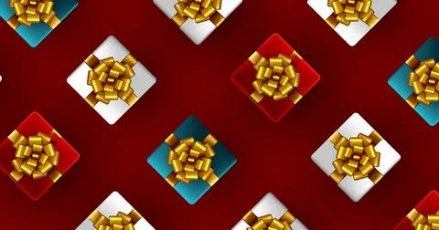Birthday gift box background design. Stock Illustration