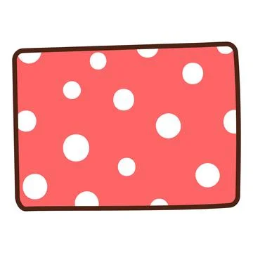 Birthday gift, present in box, wrapping paper with polka dots pattern hand dr Stock Illustration