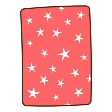 Birthday gift, present in box, wrapping paper with stars pattern hand drawn i Stock Illustration