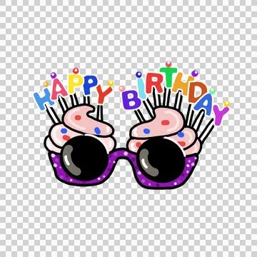 Birthday glasses Stock Illustration