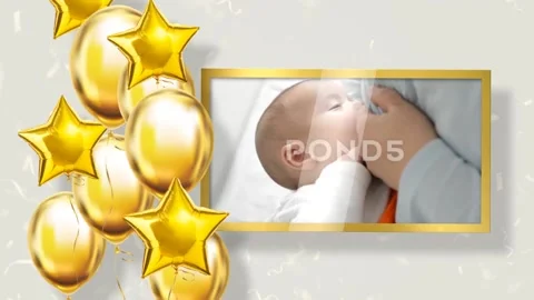 Birthday Gold Opener After Effects stock