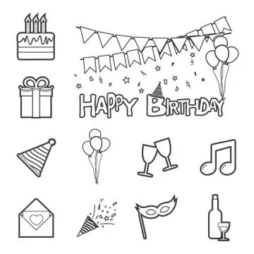 Birthday icon Stock Illustration