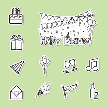Birthday icon Stock Illustration