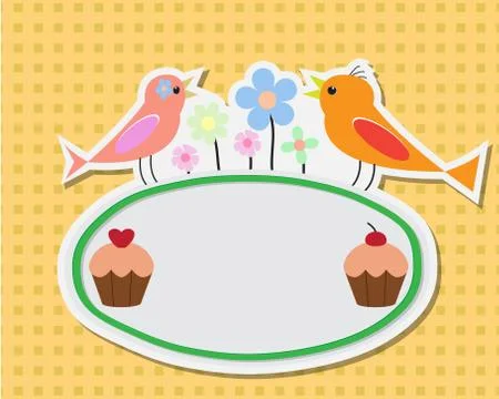 Birthday illustration card Stock Illustration