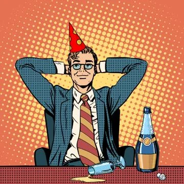 Birthday in the office Stock Illustration