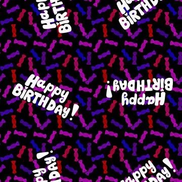 Birthday party candy seamless pattern for wrapping paper and fabrics Illustrazione stock