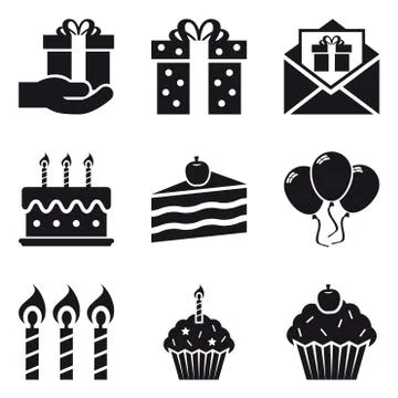 Birthday Party Elements Illustrazione stock