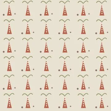 Birthday party hat pattern with polka dots on a light beige background for .. Stock Illustration