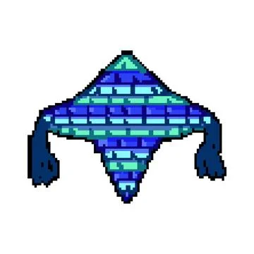 Birthday pinata pixel art vector illustration Stock Illustration
