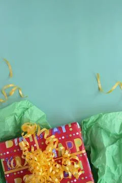 Birthday Present with Blank Space Stock Photos
