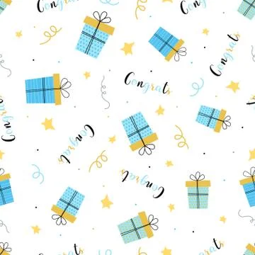 Birthday presents pattern Stock Illustration