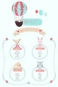 Birthday Seating Chart イラスト素材