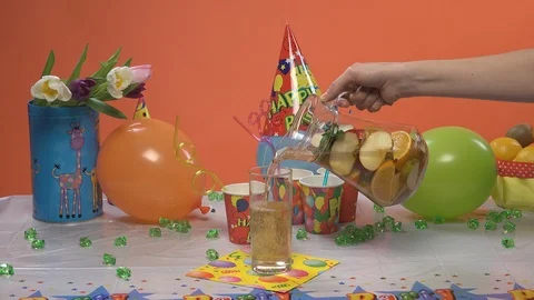 Birthday Table Stock Footage 97574253