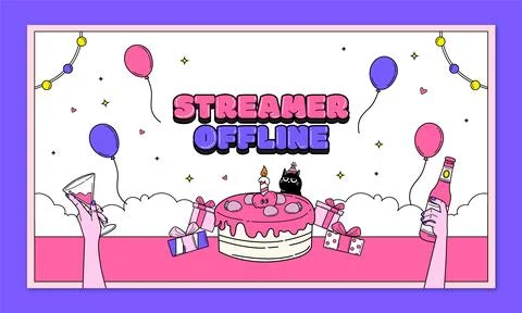 Birthday template design Stock Illustration