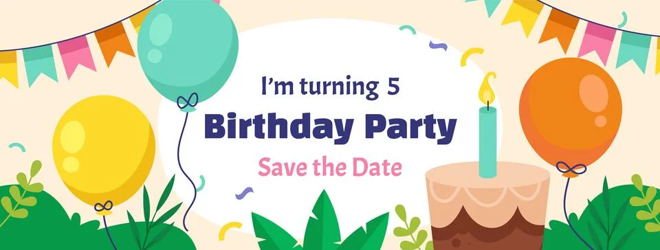 Birthday template design Stock Illustration