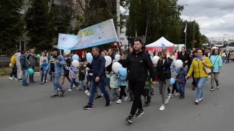 Birthday of the town Kovrov Stock-Footage 332284792