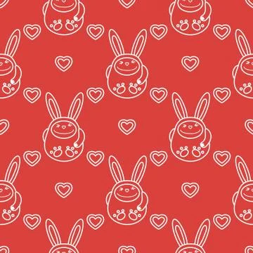 Birthday, Valentine's day, Easter seamless pattern Illustrazione stock