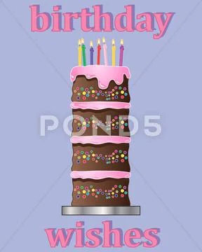 Birthday wishes Stock Illustration