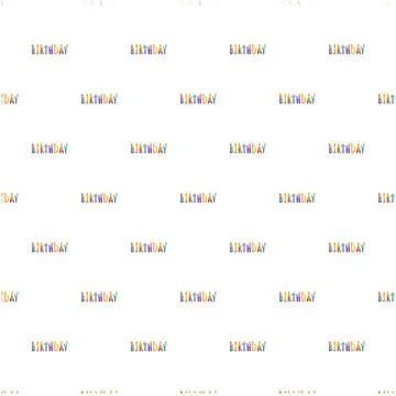 Birthday word pattern creating festive background for celebration Stock Illustration