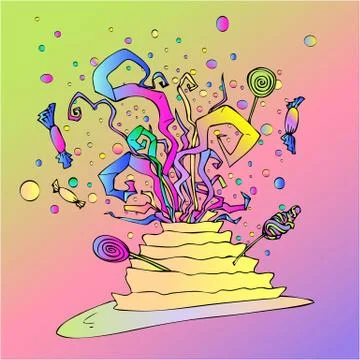 BirthdayCake7 Stock Illustration