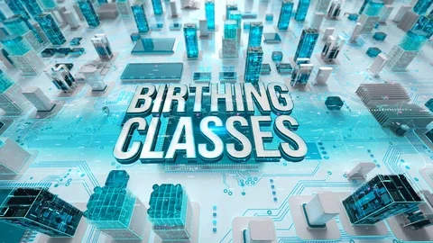 Birthing Classes with medical digital technology concept Stock Footage 105483658